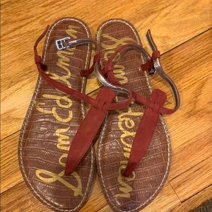 ❌sold❌Sam Edelman Burgundy Suede Sandals